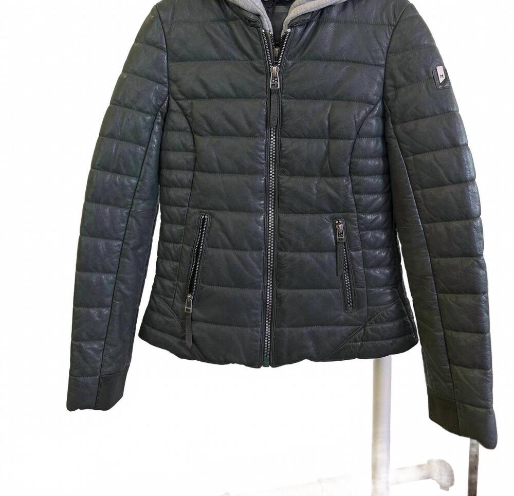 NEW MAURITIUS women's robin comfort fit leather jacket in sage